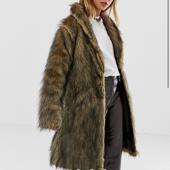 Reclaimed Vintage Jackets & Blazers - CLOSEOUT Reclaimed vintage brand faux fur coat